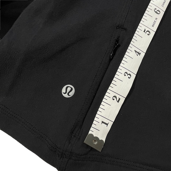 Lululemon Boatneck Top Long Sleeve Top Black with Green Dots On Sleeve Sz 10 - Picture 11 of 12